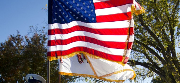 Veterans Day Honor Guard with Flag